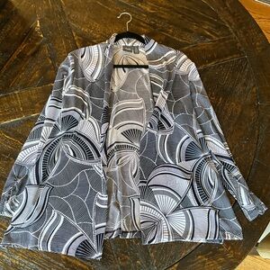 Chico's Black and White Travelers Jacket